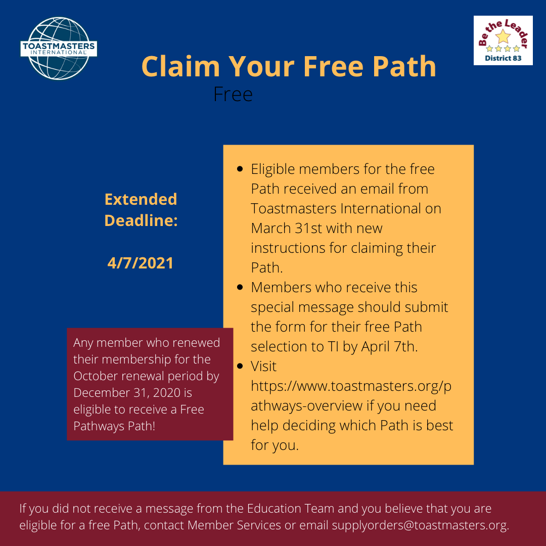 District 83 Toastmasters